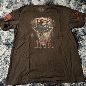 Grunt Style Brown Patriotic Graphic Tee xxl